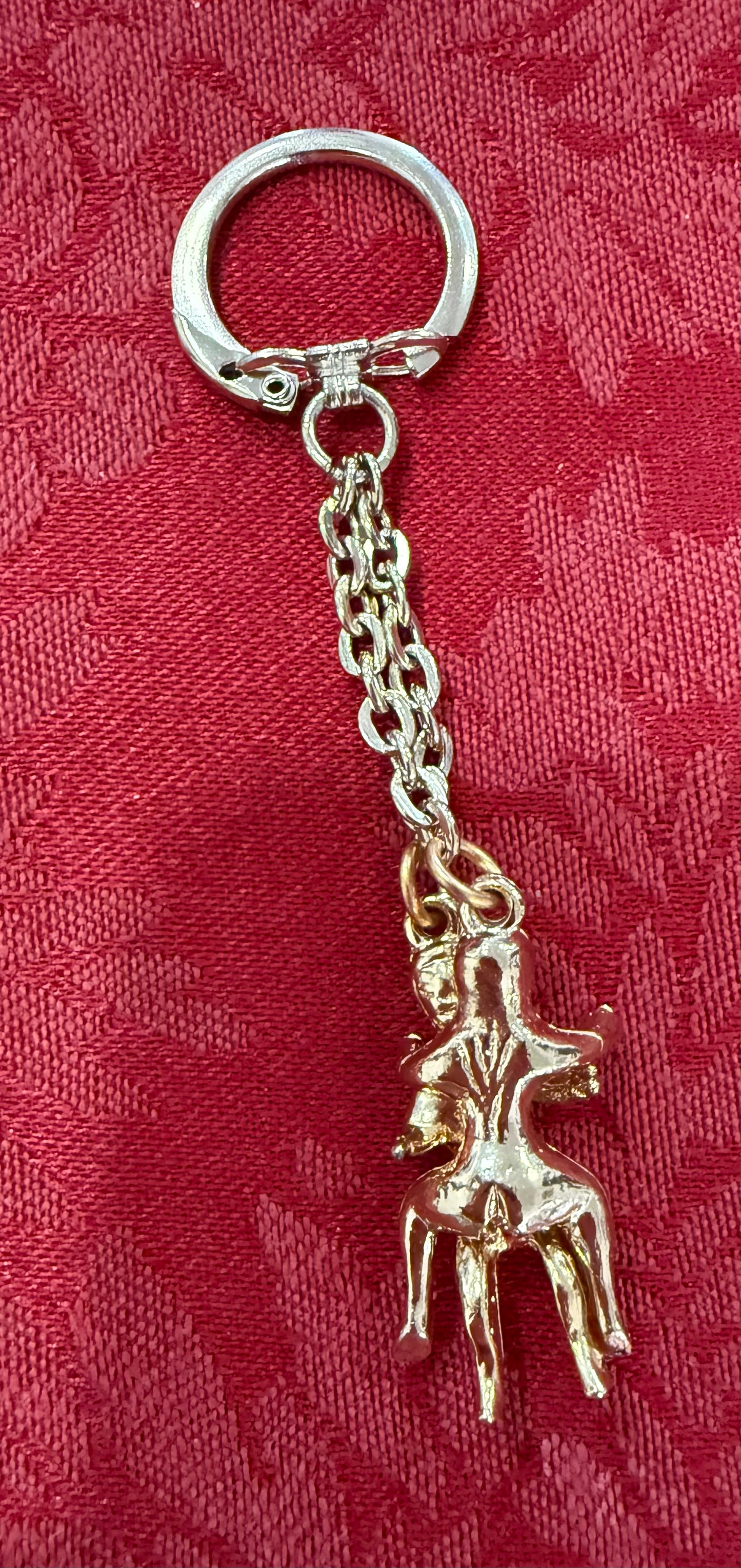 Gold Plated Modern Art Nude Couple Keychain – Abstract Sculptural Charm – 20 Gram Statement Accessory