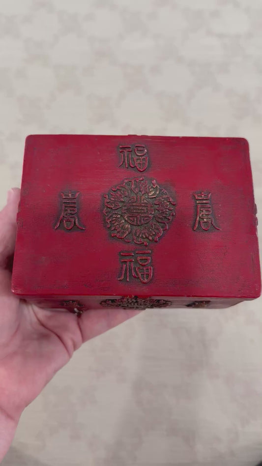 Gold Plated Turtle Figurines – Feng Shui Male & Female Pair in Red Chinese Longevity Box – Prosperity Decor Gift